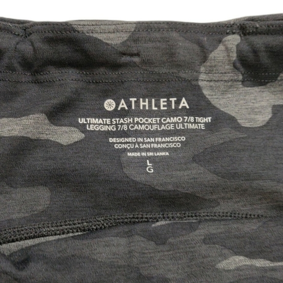 Athleta Ultimate Stash Pocket Camo 7/8 Tight, Heather Grey - Picture 11 of 16